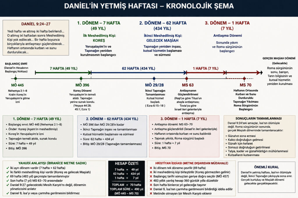 Daniel 9'daki yetmiş yedili dönemin tarih şeması