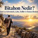 Bitahon Nedir? Dağ yolunda gün doğumuna doğru yürüyen kişi.