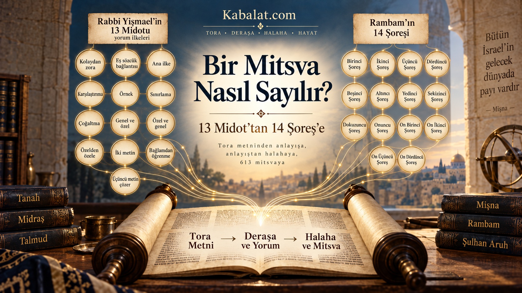 Bir Mitsva Nasıl Sayılır? Rabbi Yişmael’in 13 Midot’undan Rambam’ın 14 Şoreşine