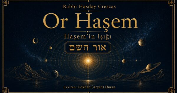 Or Haşem – Rabbi Hasday Crescas Türkçe çeviri kapak görseli
