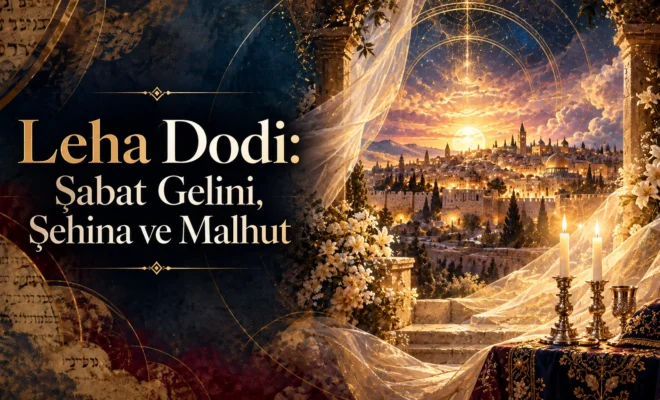 Yeruşalayim ve Şabat mumlarıyla Leha Dodi Şabat Gelini kapağı