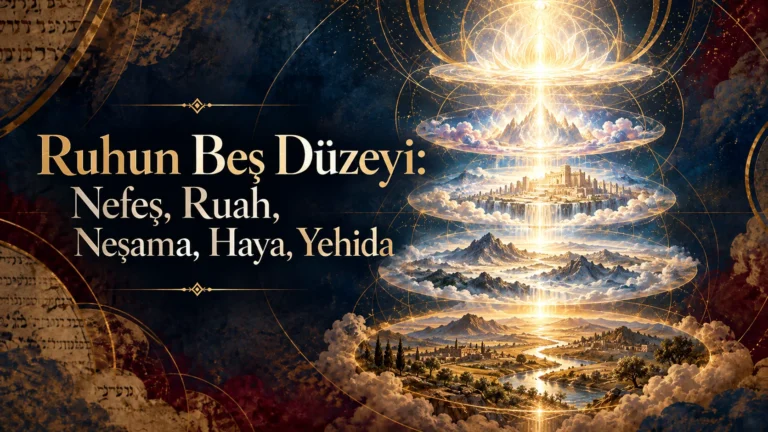 Nefeş Ruah Neşama Haya Yehida için ışıkla birbirine bağlanan manevi katmanlar