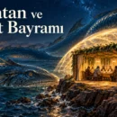 Denizde Livyatan, altın ışıkla çevrelenen Sukka ve sofradaki yedi misafir.